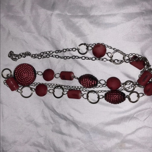 Red Marble Necklace - Picture 2 of 2